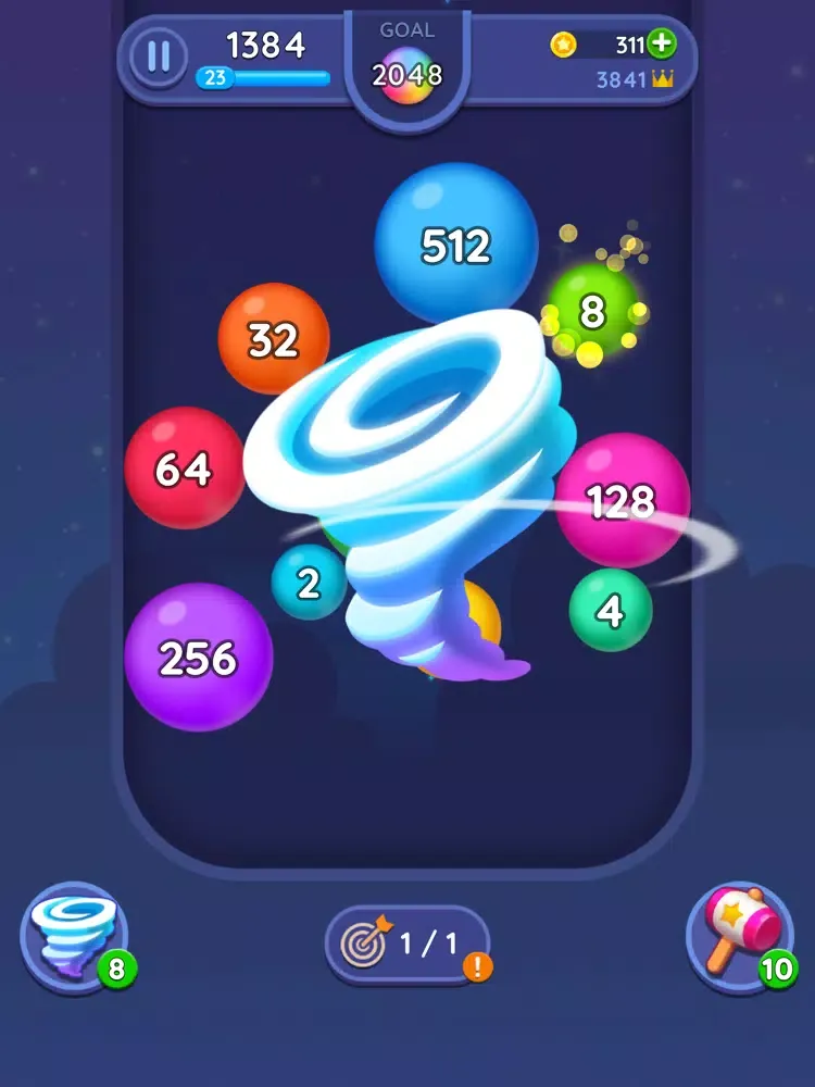 2048 Merge Bubbles! iPad  Screenshots