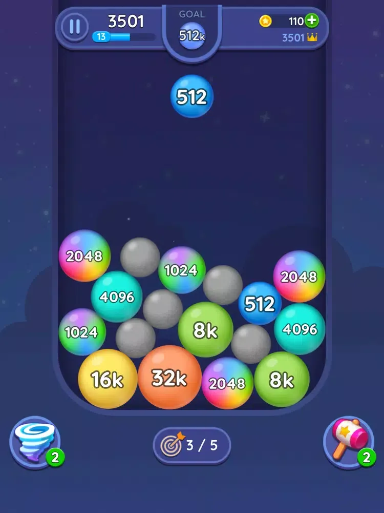 2048 Merge Bubbles! iPad  Screenshots