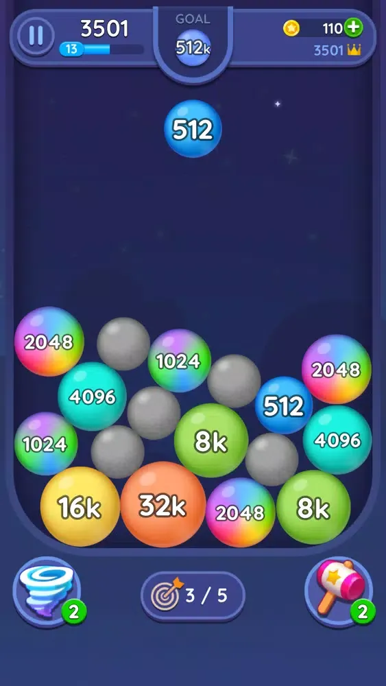 2048 Merge Bubbles! Screenshots