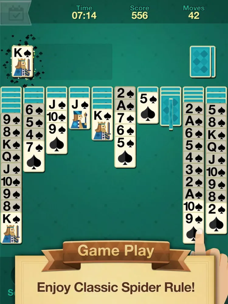 Spider Solitaire Plus! iPad  스크린샷