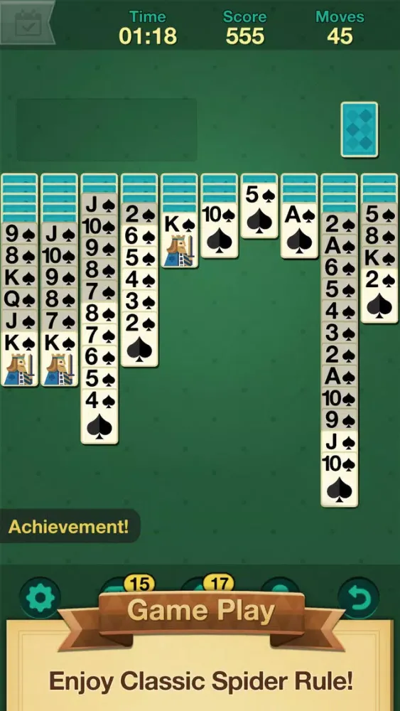Spider Solitaire Plus! 스크린샷