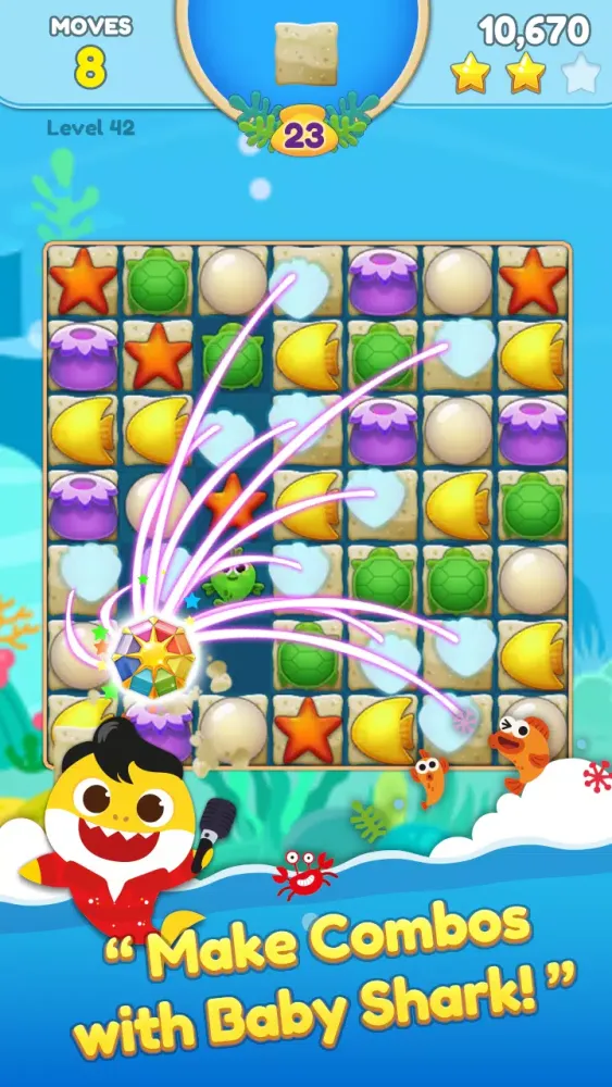 Baby Shark Match: Ocean Jam Ekran Görüntüleri