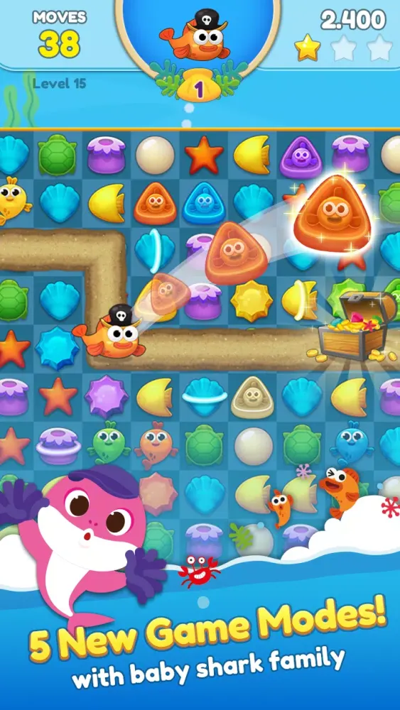Baby Shark Match: Ocean Jam Ekran Görüntüleri