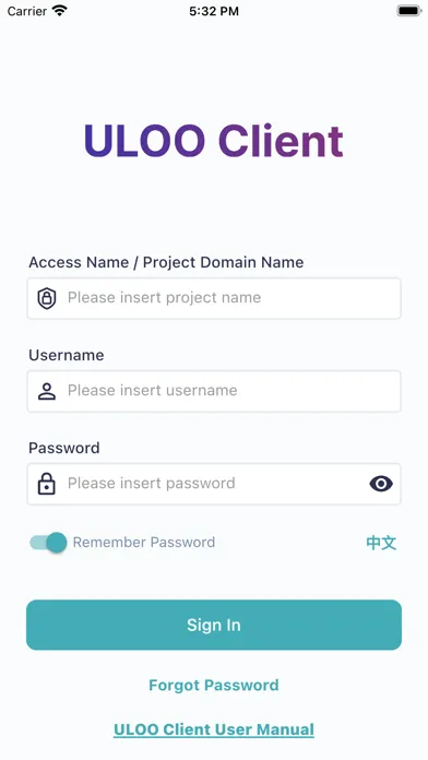 Zrzuty ekranu ULOO Client