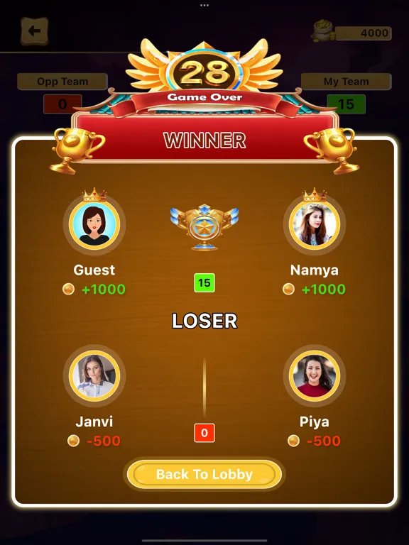 Card Game 28 iPad  Screenshots