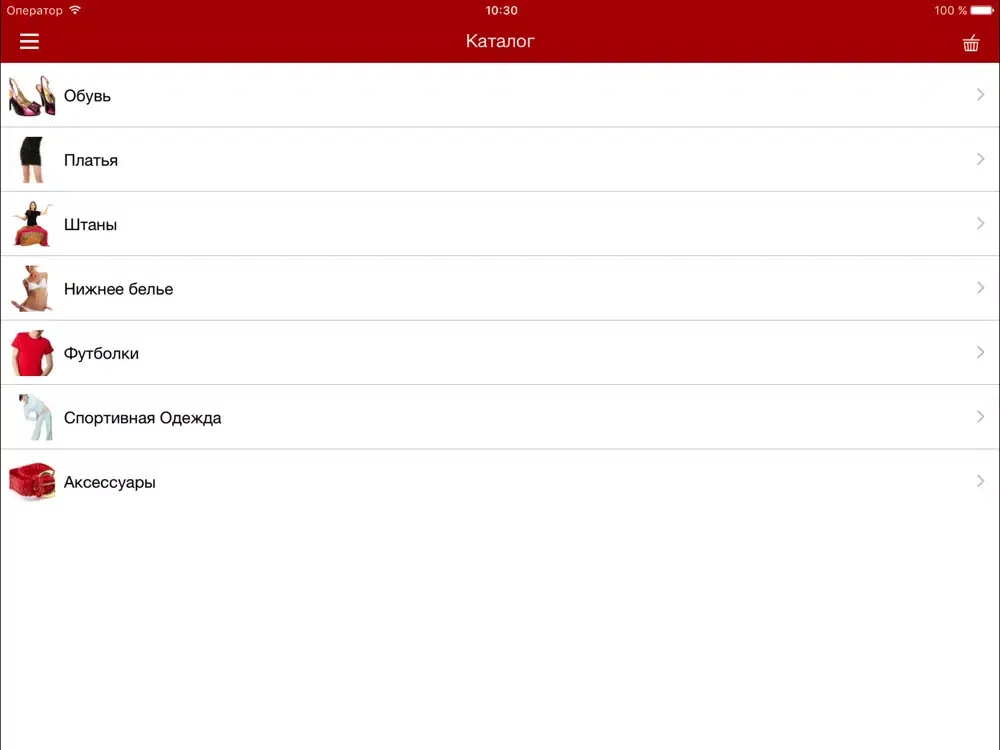 Capturas de tela do BitrixEshop iPad 