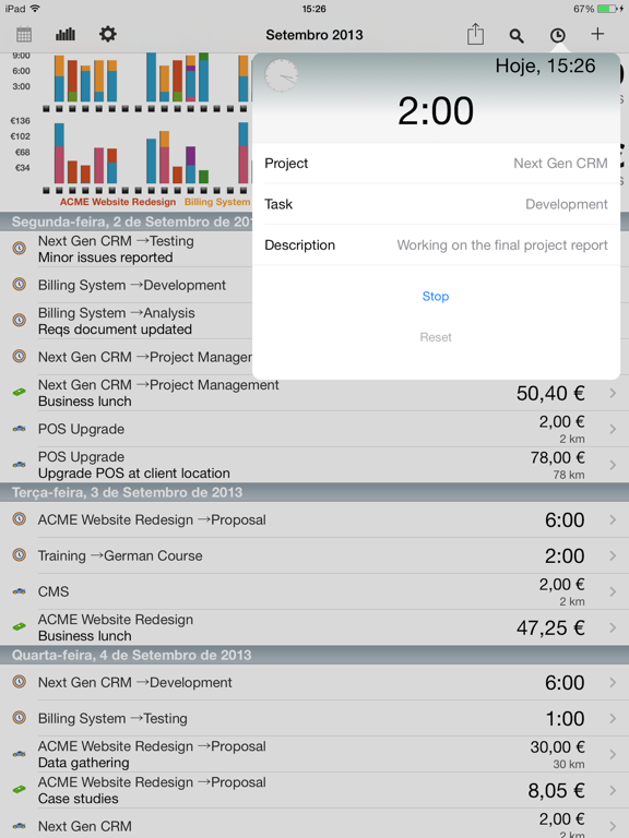 Cube Time & Expense Pro iPad 应用截图