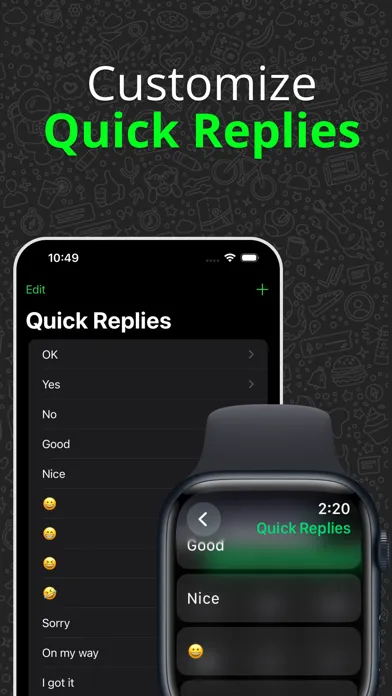 Tangkapan skrin WhatsWatch: Chat on Watch