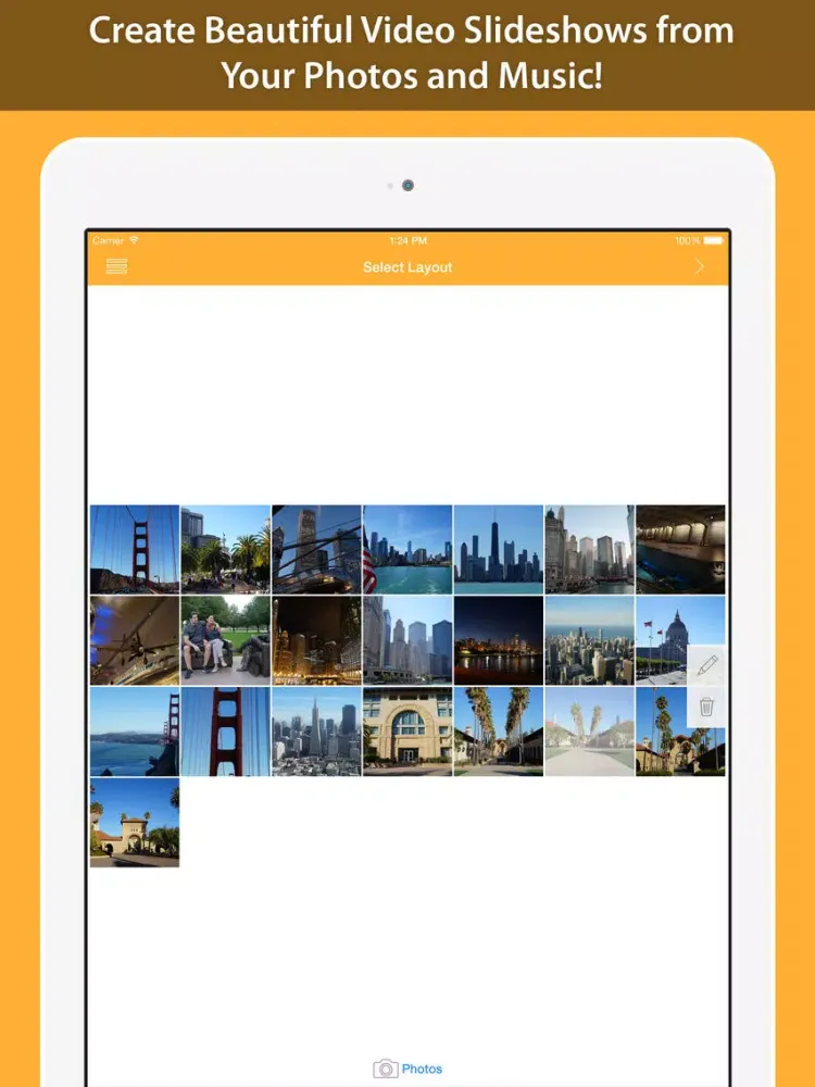 Captures d'écran de VideoStory Pro — Photo Slideshow Video Maker for Instagram iPad 