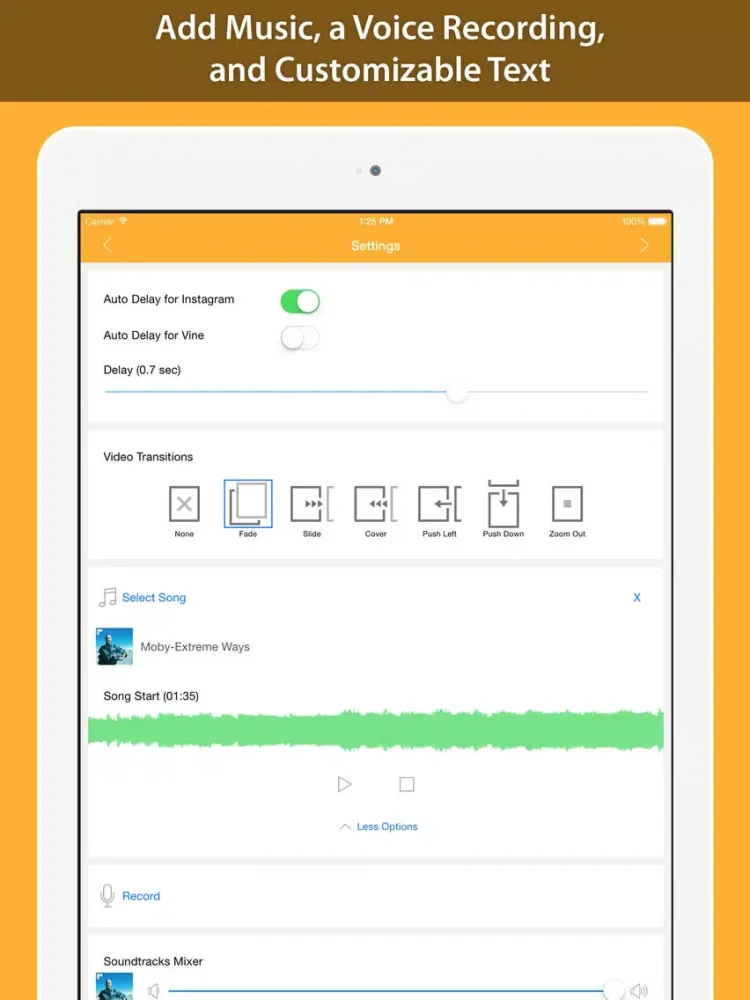 Captures d'écran de VideoStory Pro — Photo Slideshow Video Maker for Instagram iPad 