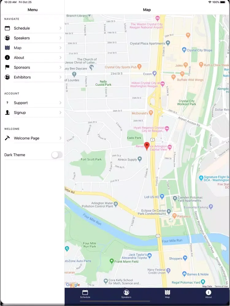 Capturas de tela do ISOA Summit 2019 iPad 