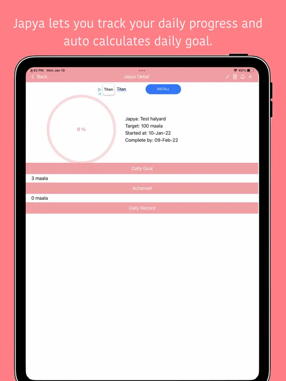 Jain Parv Calendar iPad 應用截圖