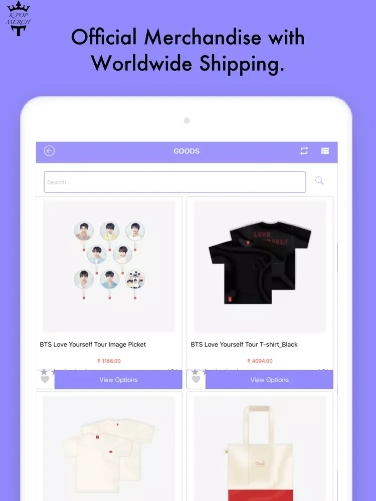 K-Pop Merch iPad  스크린샷