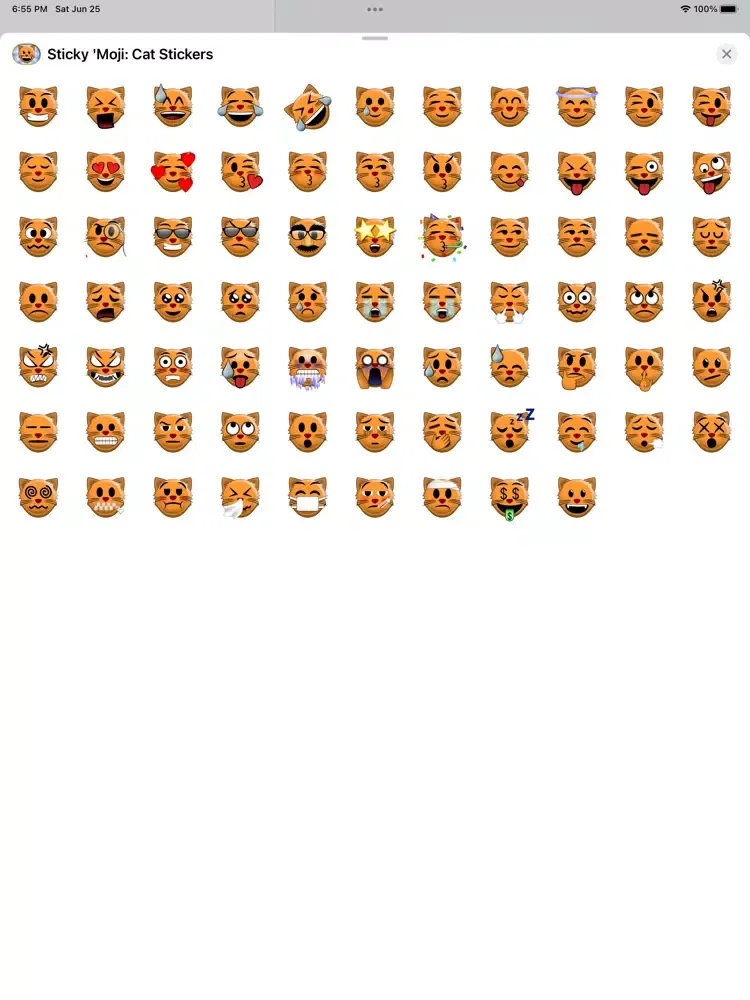 تصاویر Sticky 'Moji: Cat Stickers iPad 