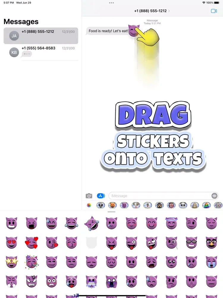 Screenshot di Sticky 'Moji: Devil Stickers iPad 