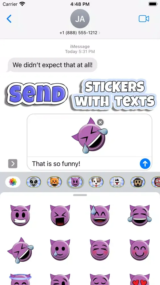 Screenshot di Sticky 'Moji: Devil Stickers