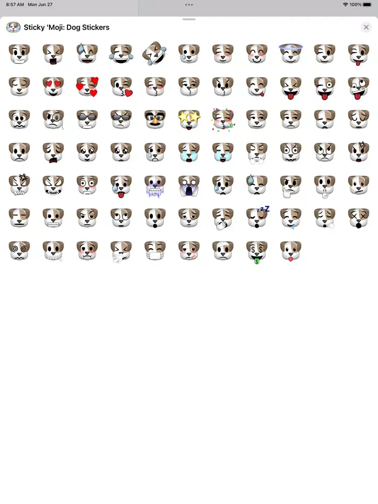 Captures d'écran de Sticky 'Moji: Dog Stickers iPad 