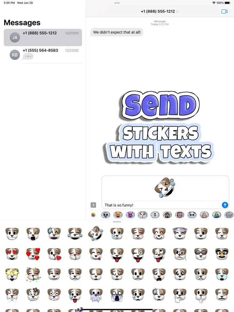 Captures d'écran de Sticky 'Moji: Dog Stickers iPad 