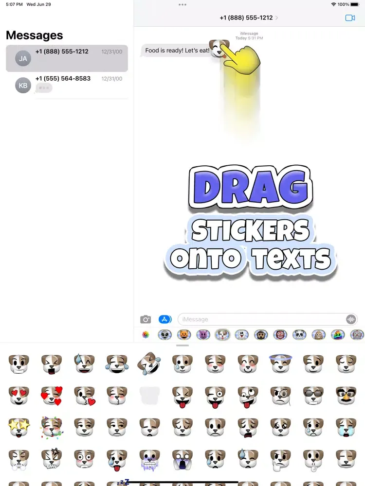 Captures d'écran de Sticky 'Moji: Dog Stickers iPad 