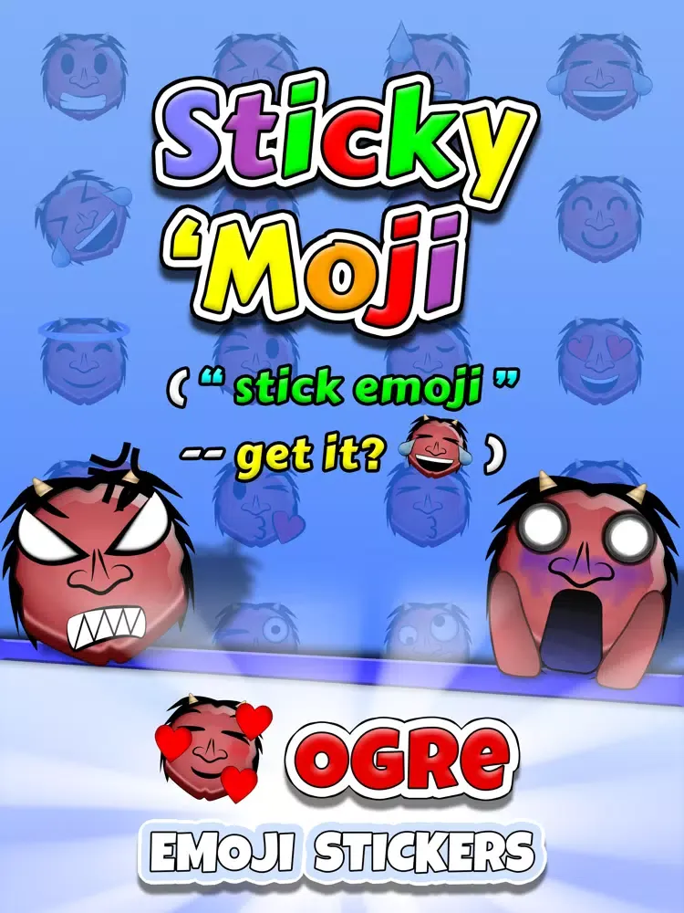 تصاویر Sticky 'Moji: Ogre Stickers iPad 