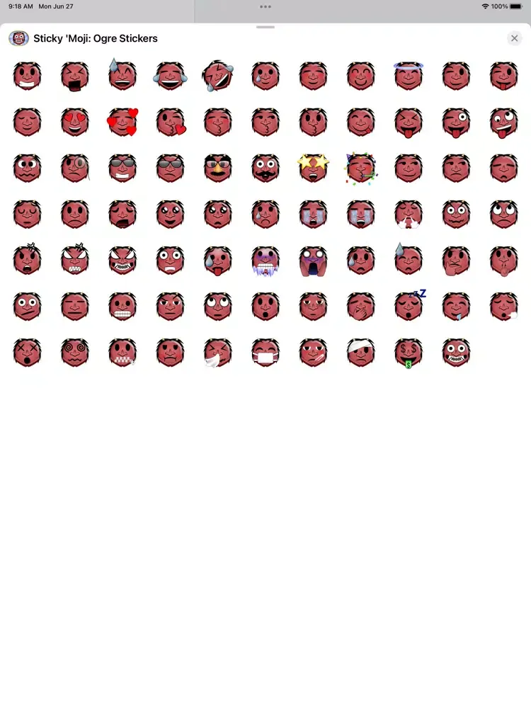 تصاویر Sticky 'Moji: Ogre Stickers iPad 