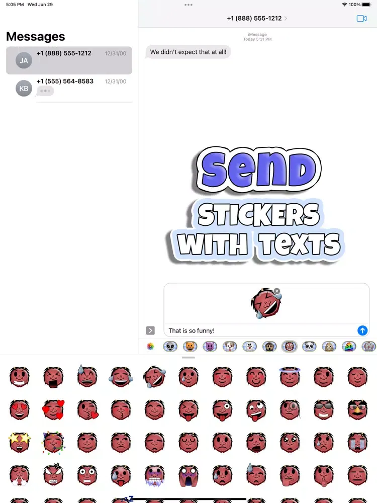 تصاویر Sticky 'Moji: Ogre Stickers iPad 