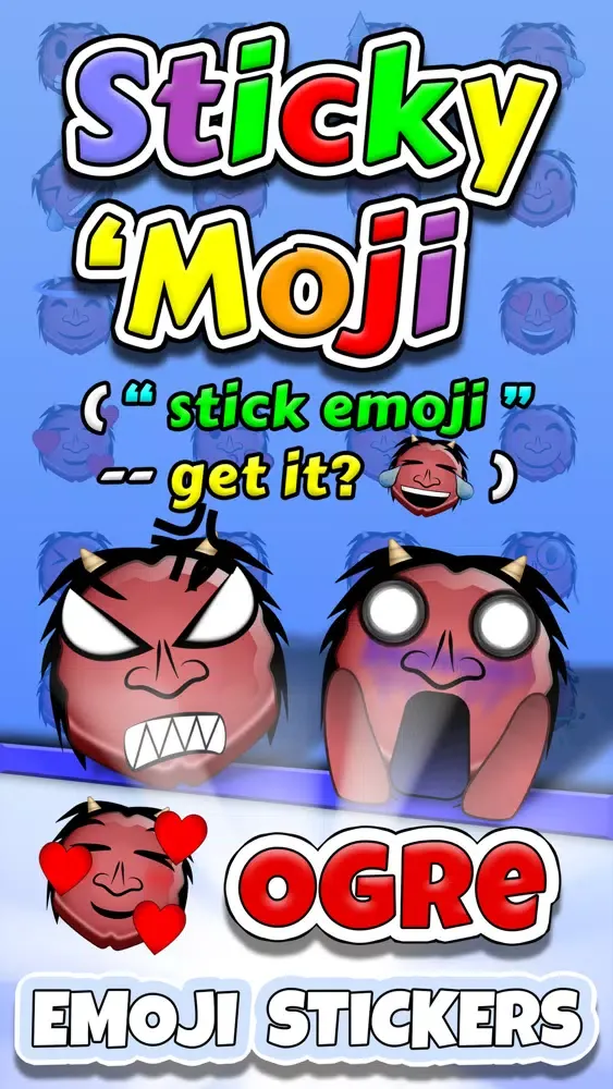 تصاویر Sticky 'Moji: Ogre Stickers