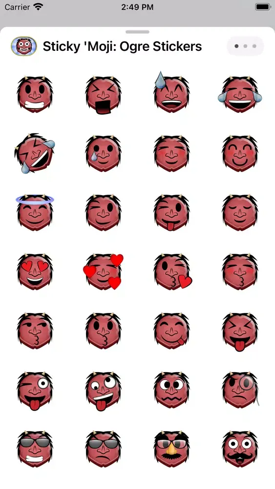 تصاویر Sticky 'Moji: Ogre Stickers