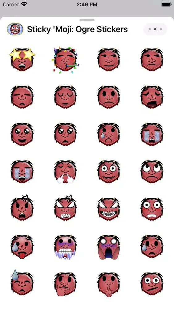 تصاویر Sticky 'Moji: Ogre Stickers