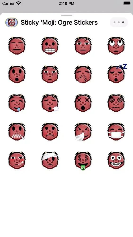 تصاویر Sticky 'Moji: Ogre Stickers