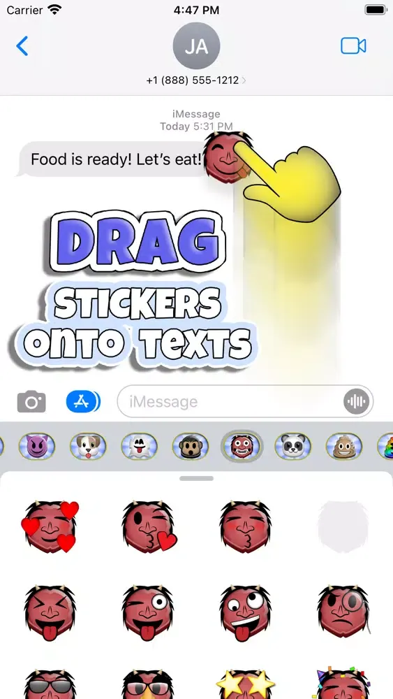 تصاویر Sticky 'Moji: Ogre Stickers