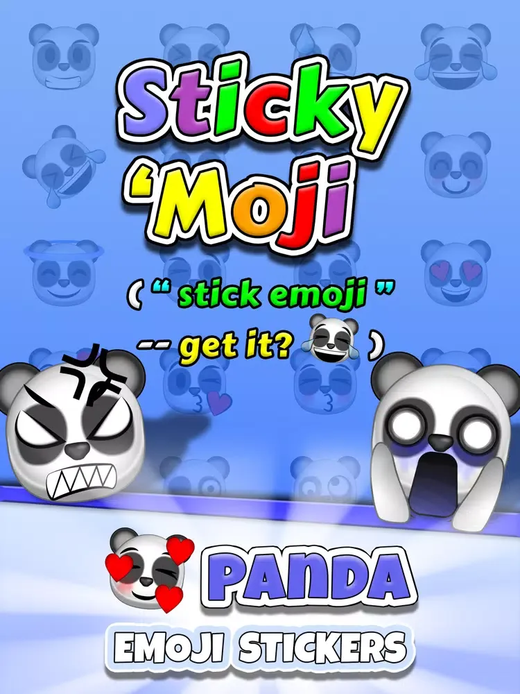 Sticky 'Moji: Panda Stickers iPad  Screenshots