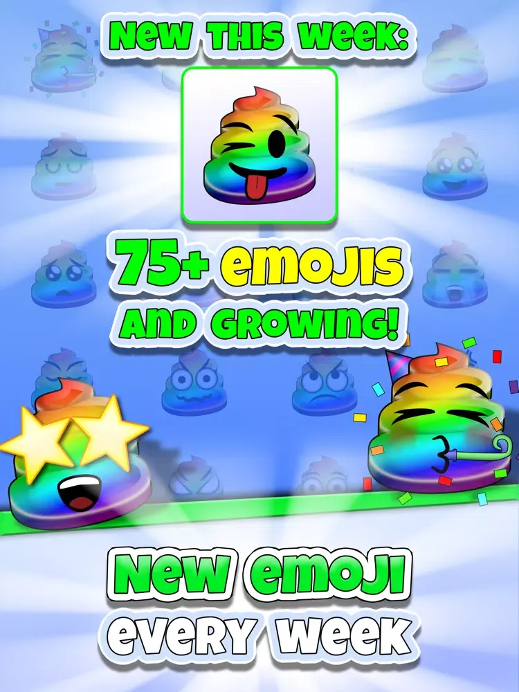 Capturas de tela do Sticky 'Moji: Rainbow Poop iPad 