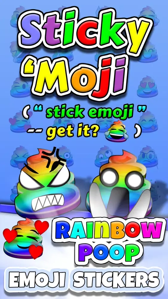 Capturas de tela do Sticky 'Moji: Rainbow Poop