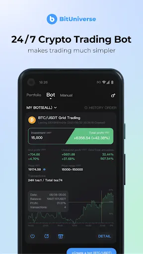BitUniverse:Crypto Trading Bot 스크린샷
