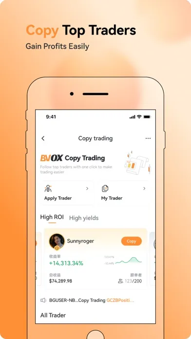 ภาพหน้าจอของ BVOX: Trade BTC, ETH & Crypto