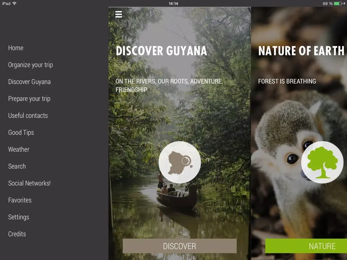 Zrzuty ekranu Guyane Tourisme iPad 