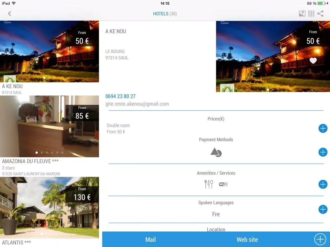 Zrzuty ekranu Guyane Tourisme iPad 