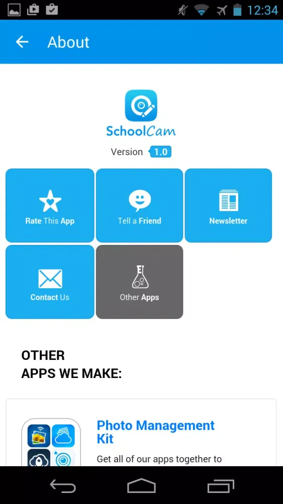 ภาพหน้าจอของ SchoolCam. Camera for Schools