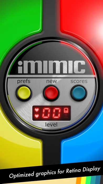 Tangkapan skrin iMimic: 80's Vintage Electronic Memory Game