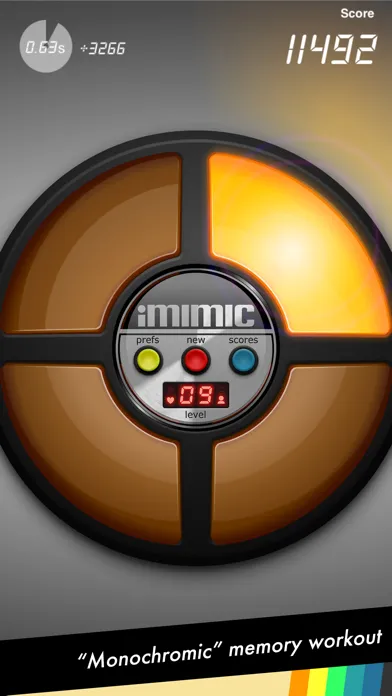 Tangkapan skrin iMimic: 80's Vintage Electronic Memory Game
