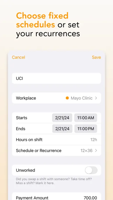 Скриншоты Next Shift Calendar