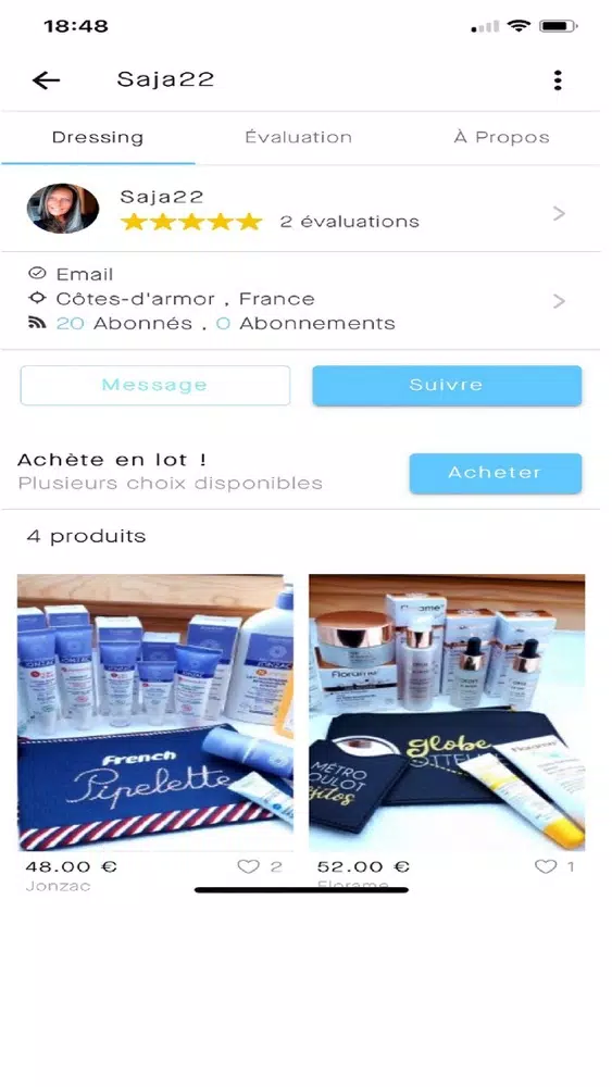 Tangkapan skrin Biwiwi-Achat & Vente