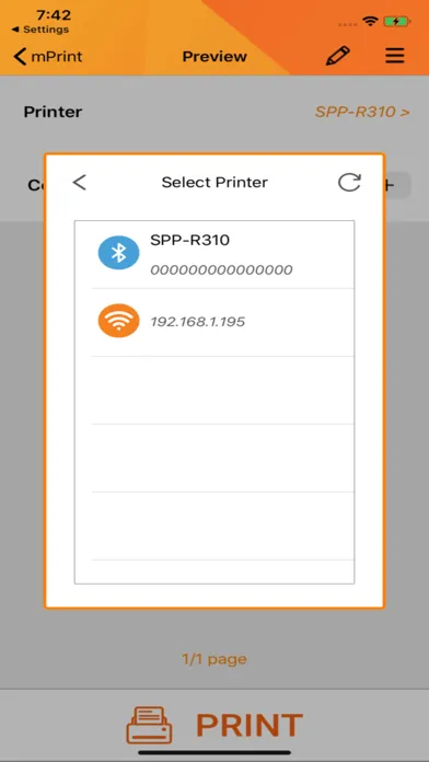 mPrint Screenshots