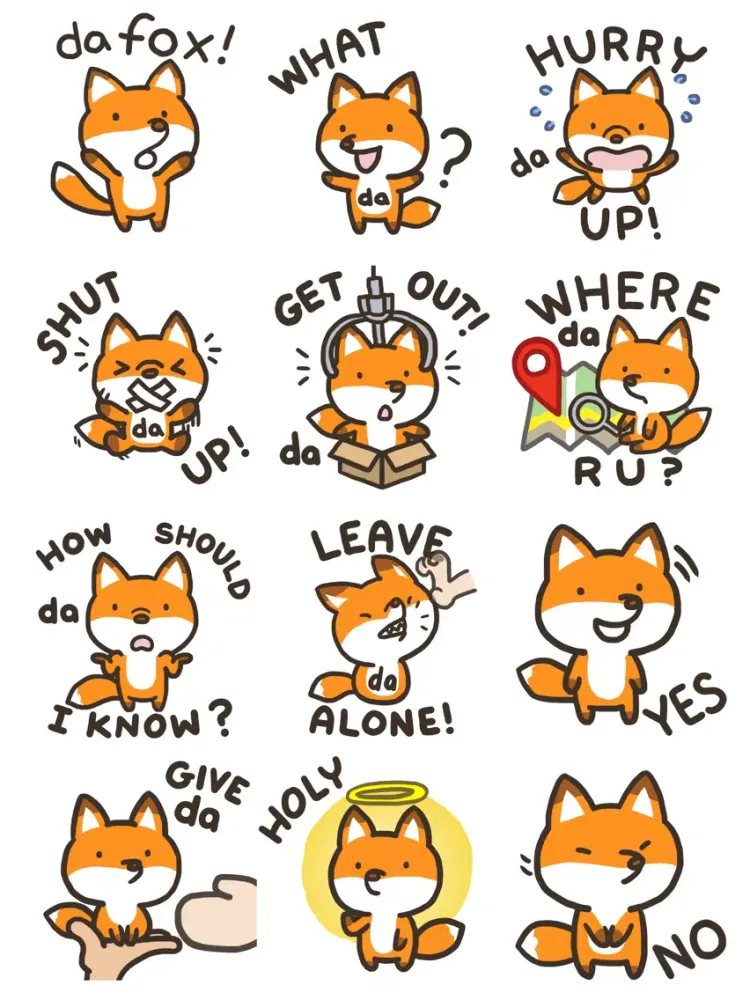 da Fox Animated Stickers iPad  سکرین شاٹس