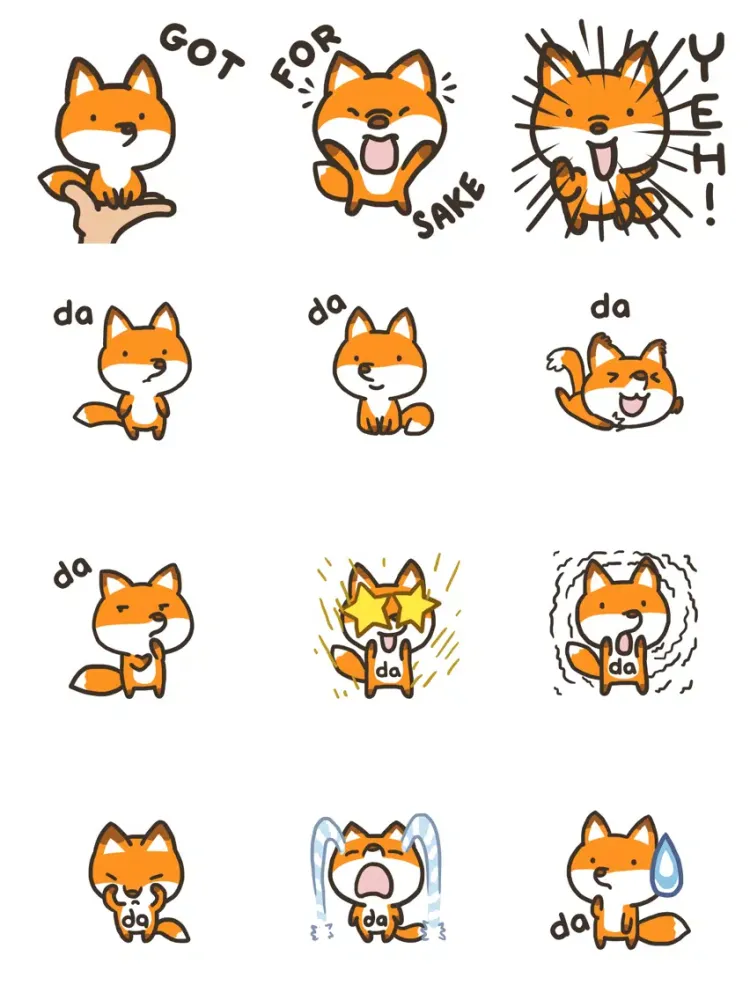 da Fox Animated Stickers iPad  سکرین شاٹس