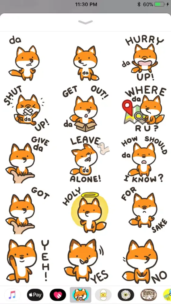 da Fox Animated Stickers سکرین شاٹس