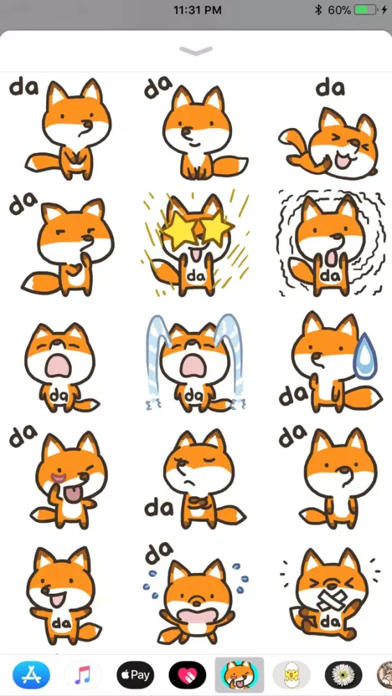 da Fox Animated Stickers سکرین شاٹس