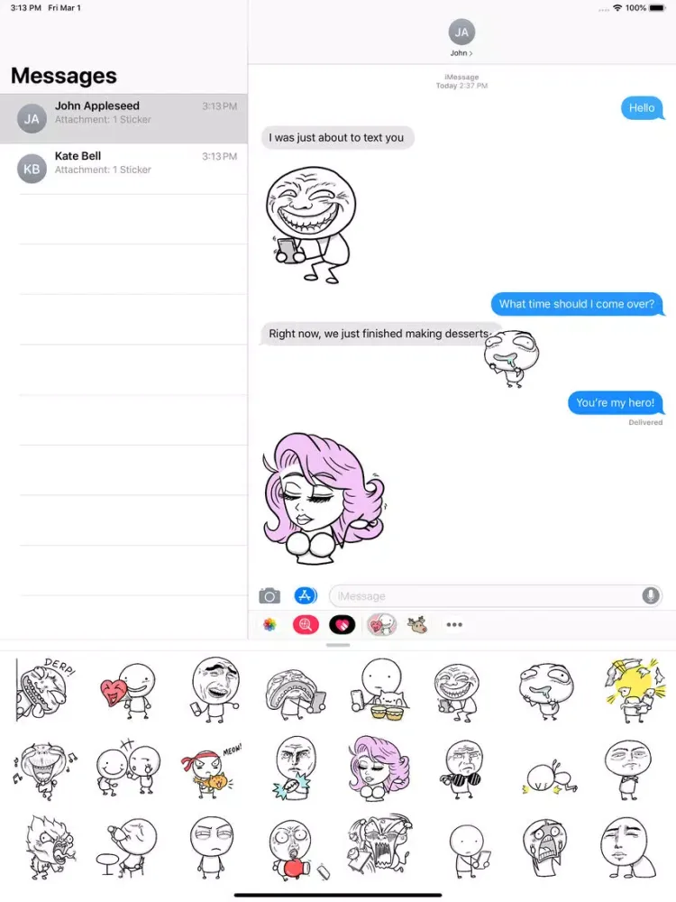 Overact Moji Animated Stickers iPad  스크린샷