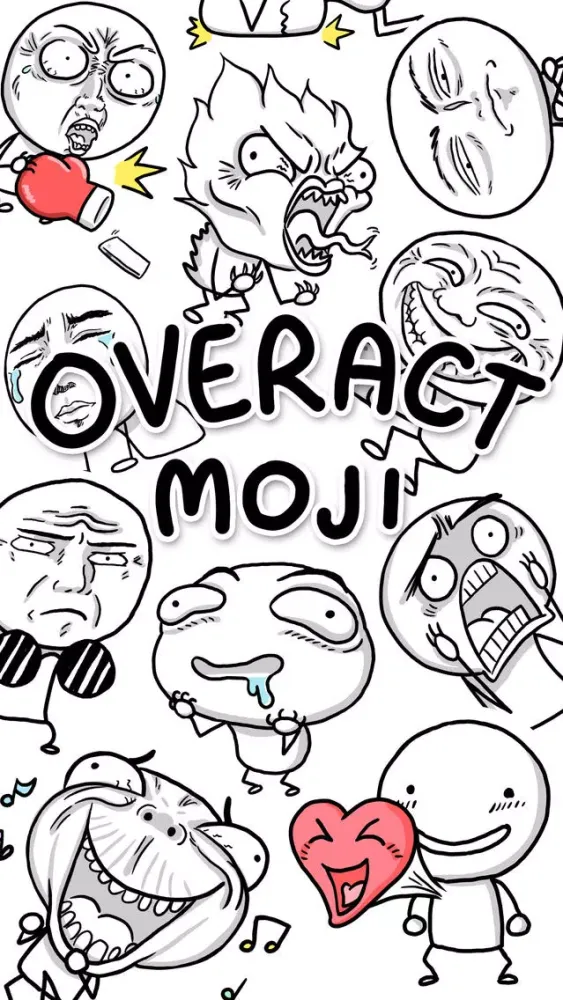Overact Moji Animated Stickers 스크린샷